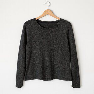 VINTAGE | Red / Green / Black Sparkly Long Sleeve Crewneck Sweater – Women's XL